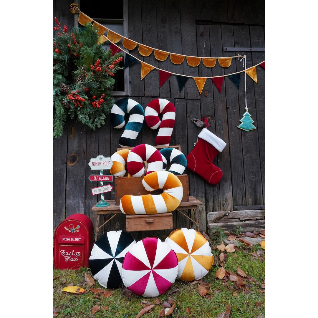 CANDY Patchwork-Kissen / Grün