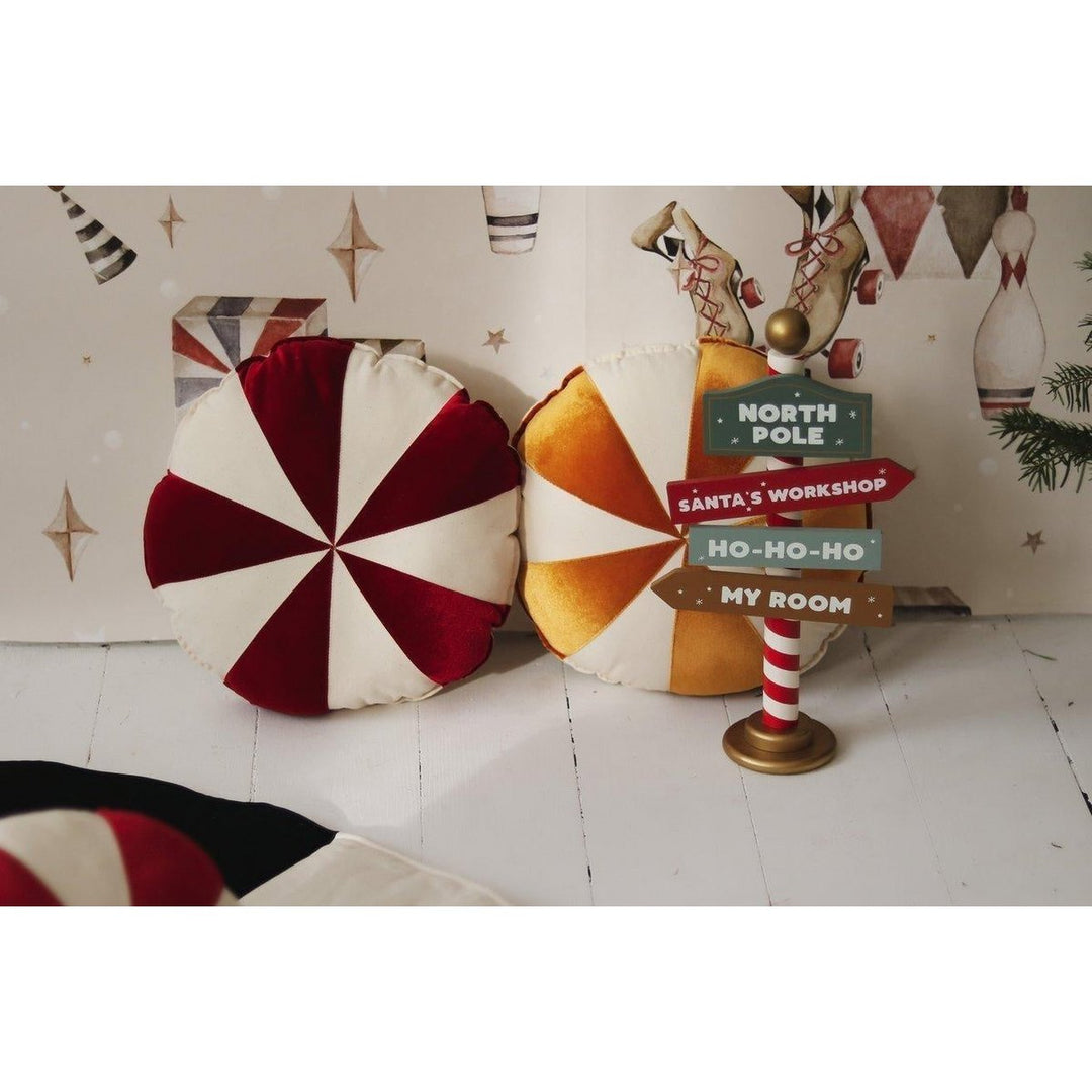 CANDY Patchwork-Kissen / Rot