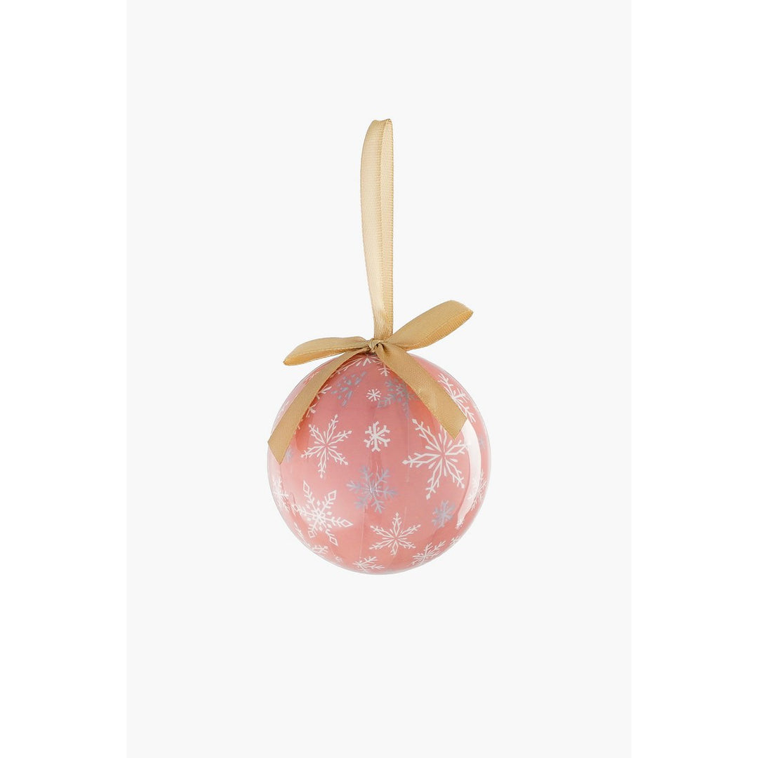 Geschenkset Weihnachtskugeln – 14 Stück – Ø8 cm – Pfirsich, Rosa