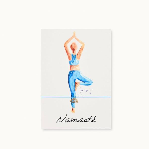 Grußkarte mit Armband: Namasté