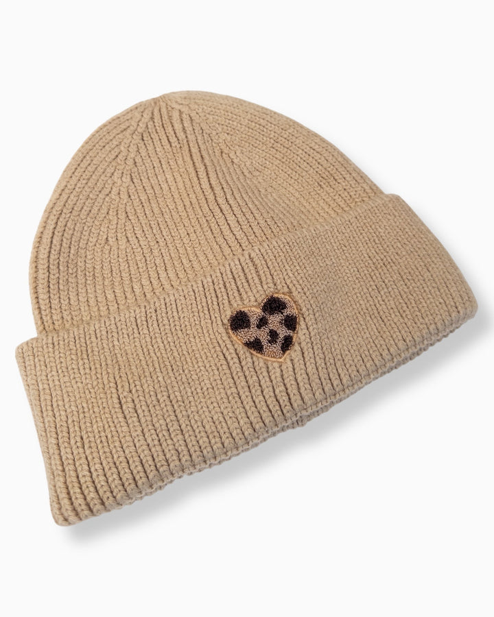 Mütze / Beanie - LEO HERZ - beige