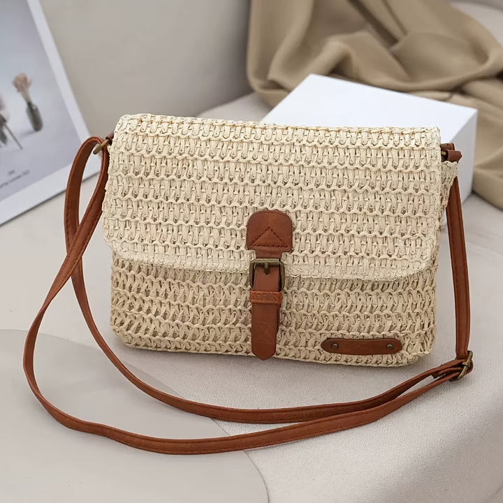 Vintage Straw Handtasche - Umhängetasche