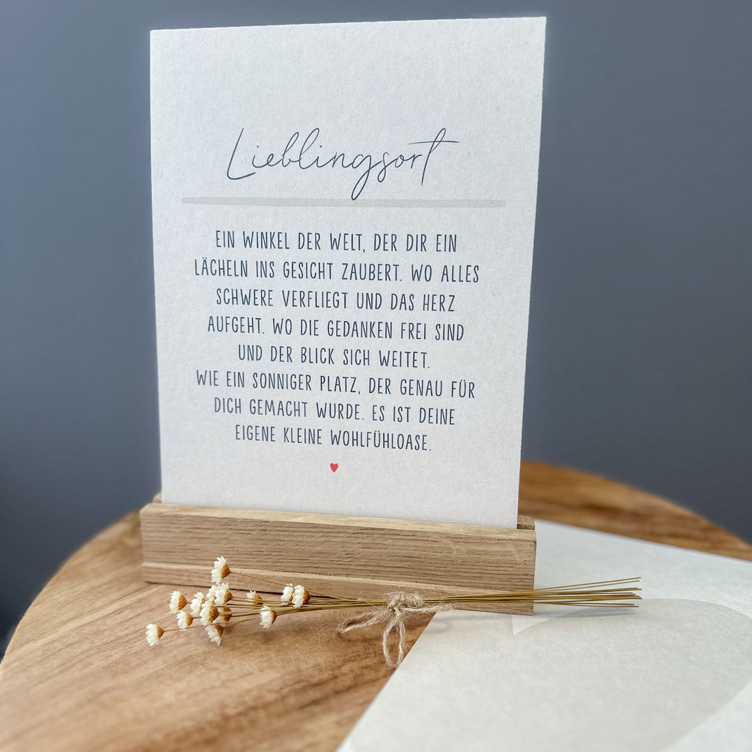 Grußkarte - Definition LIEBLINGSORT - Postkarte A5