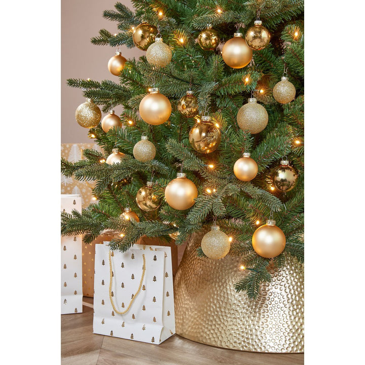 Glaskugeln - Weihnachtsbaumdeko - Gold - 42 Stück