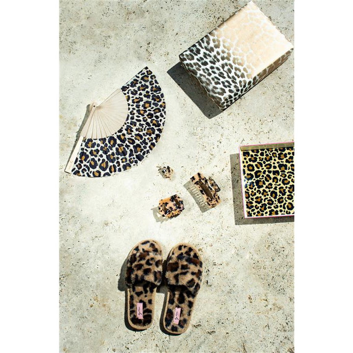 Leoparden Slipper | flauschig-stylischer Plüsch-Komfort