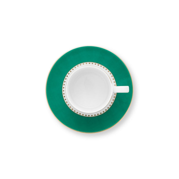 Espressotassen 2er-Set LOVE BIRDS MEDALLION Stripes GREEN