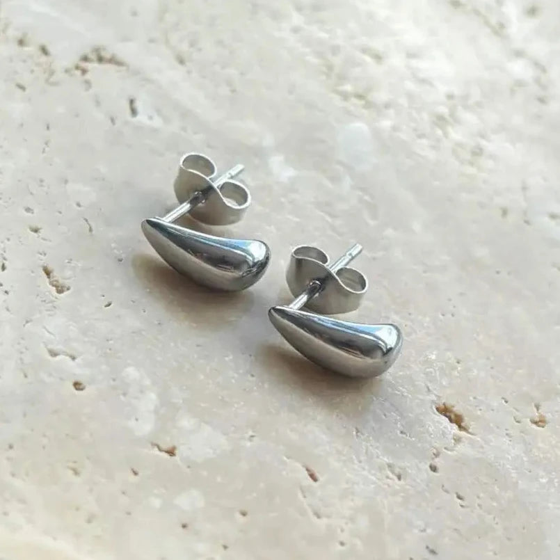 Ohrringe - Ohrstecker Mini Tropfen - Silber