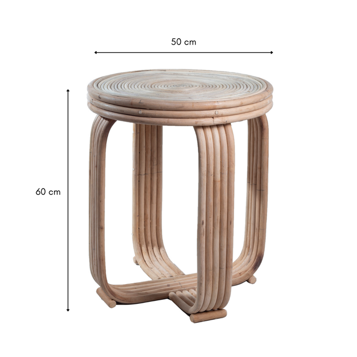 Beistelltisch KANTHI - Handgefertigter Boho Couchtisch - Nachttisch