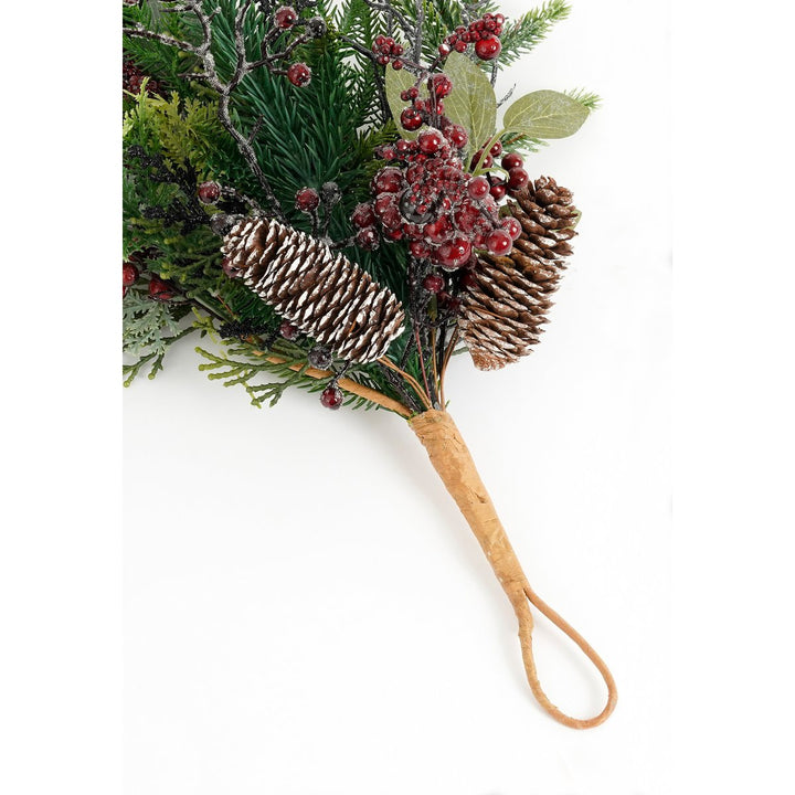 Girlande - Weihnachtsdeko hängend - Bordeaux - L110cm