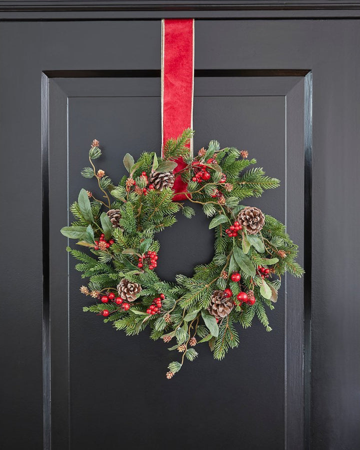 Kranz "Austin"- Weihnachtsdeko mit Tannengrün & Beeren - Ø50cm