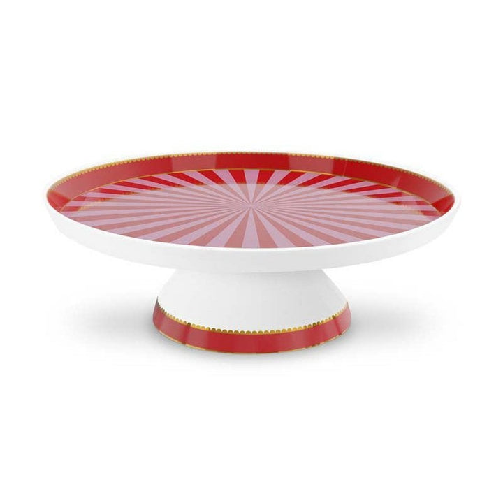 Mini Cake Tray LOVE BIRDS Stripes RED 24cm