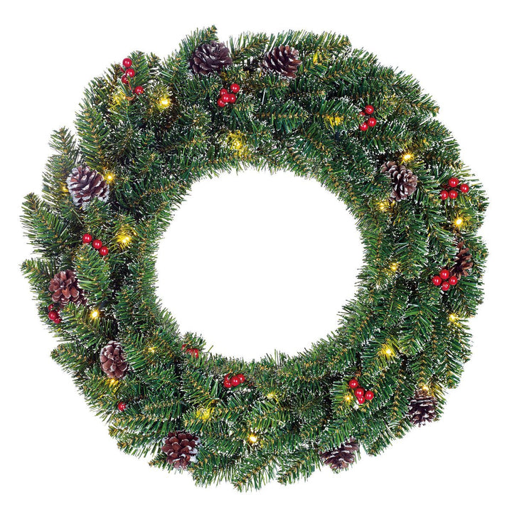 Kranz "Creston" - Weihnachtsdeko mit LED-Beleuchtung – Ø60 cm