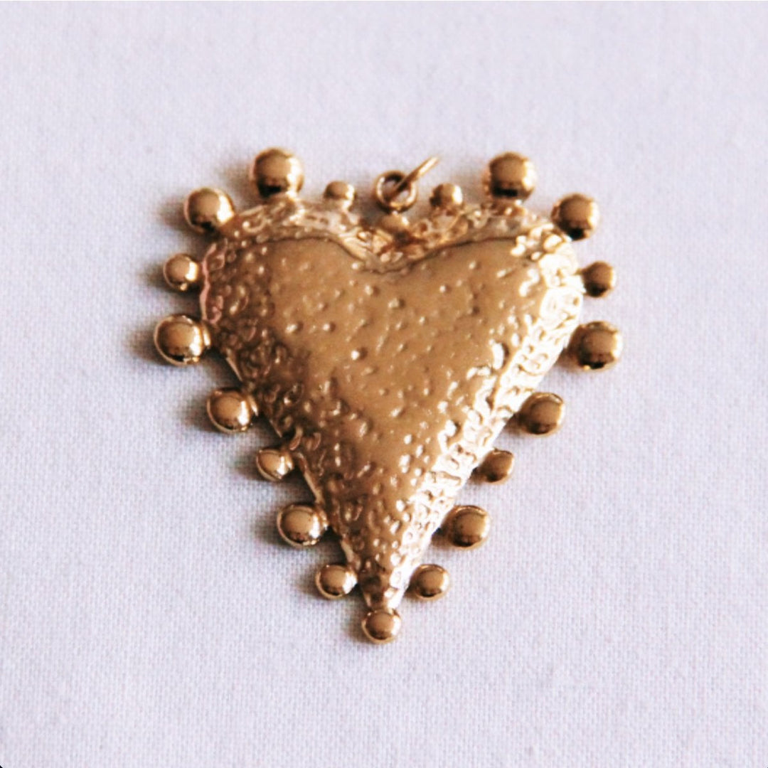 Charm DOTTED HEART Gold - Kettenanhänger