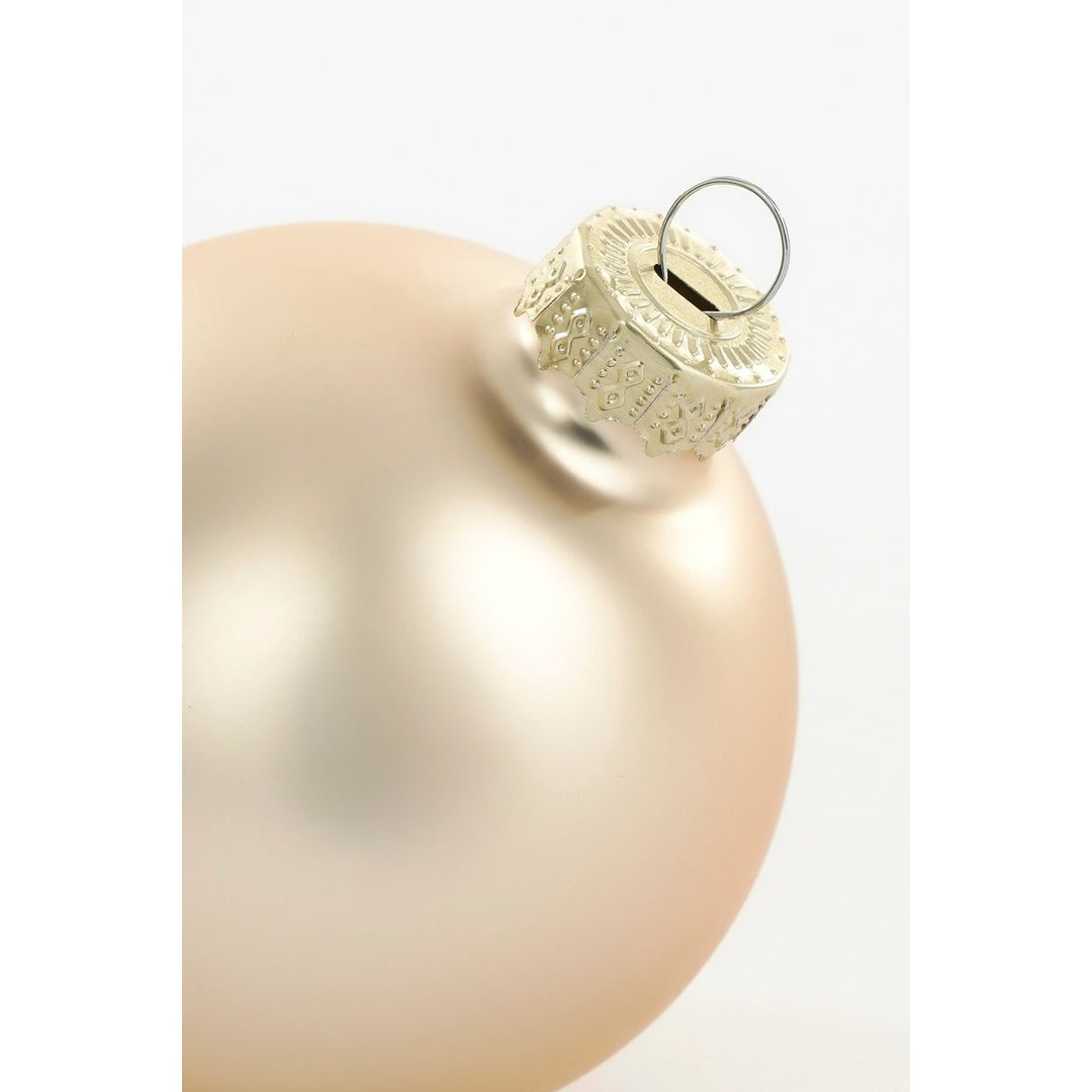 Glaskugeln - Weihnachtsbaumdeko - Creme - 26 Stück