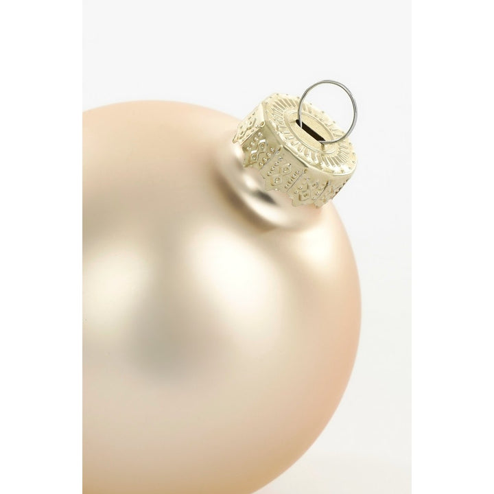 Glaskugeln - Weihnachtsbaumdeko - Creme - 26 Stück