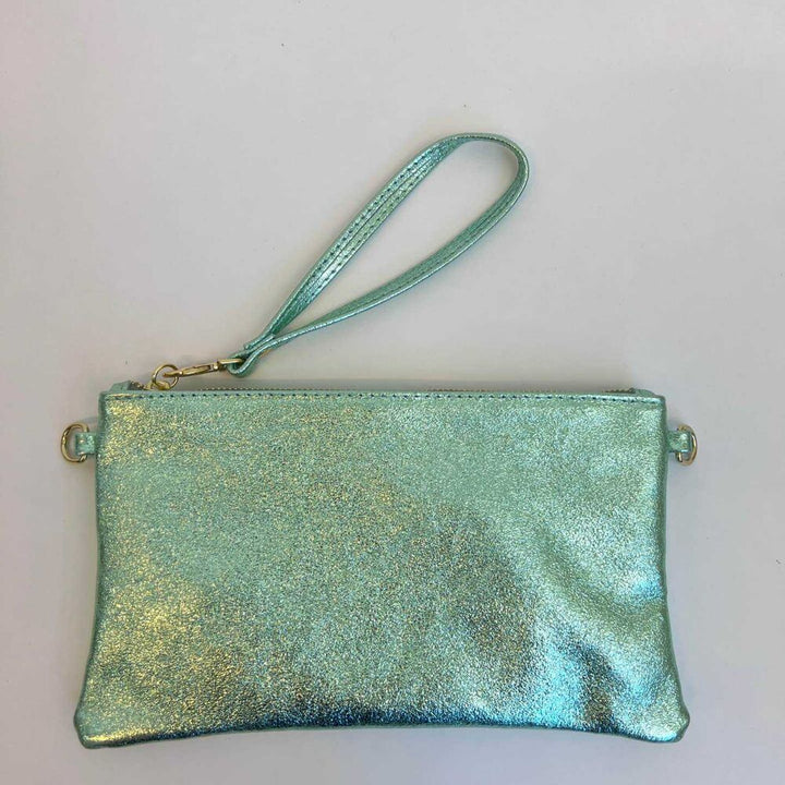 Clutch IZA - Handtasche - Umhängetasche - Leder / Metallic