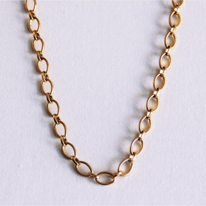 Halskette - Kettenglieder OVAL - Gold