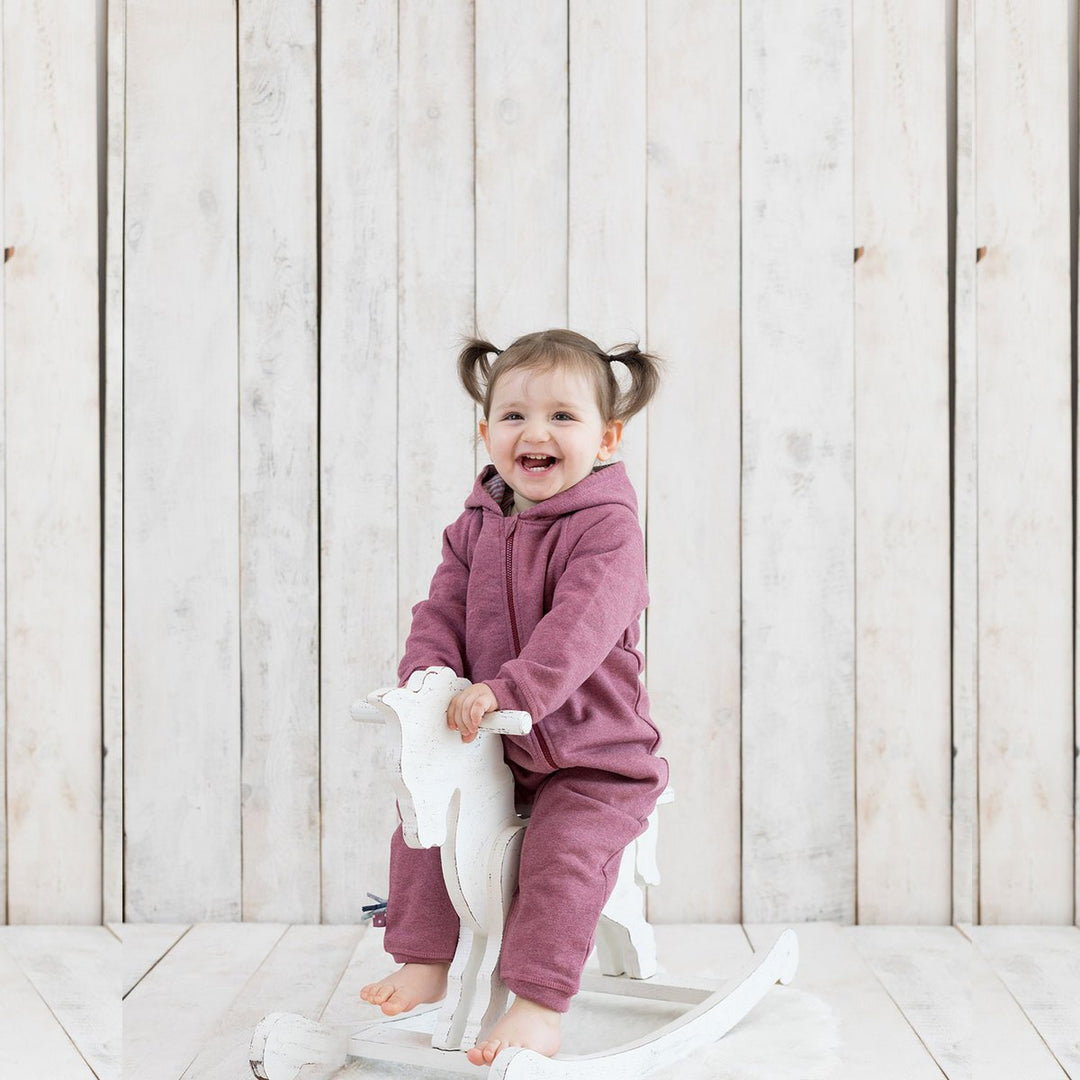 OrganicEra Organic Baby Overall mit Reißverschluss, Bordeaux