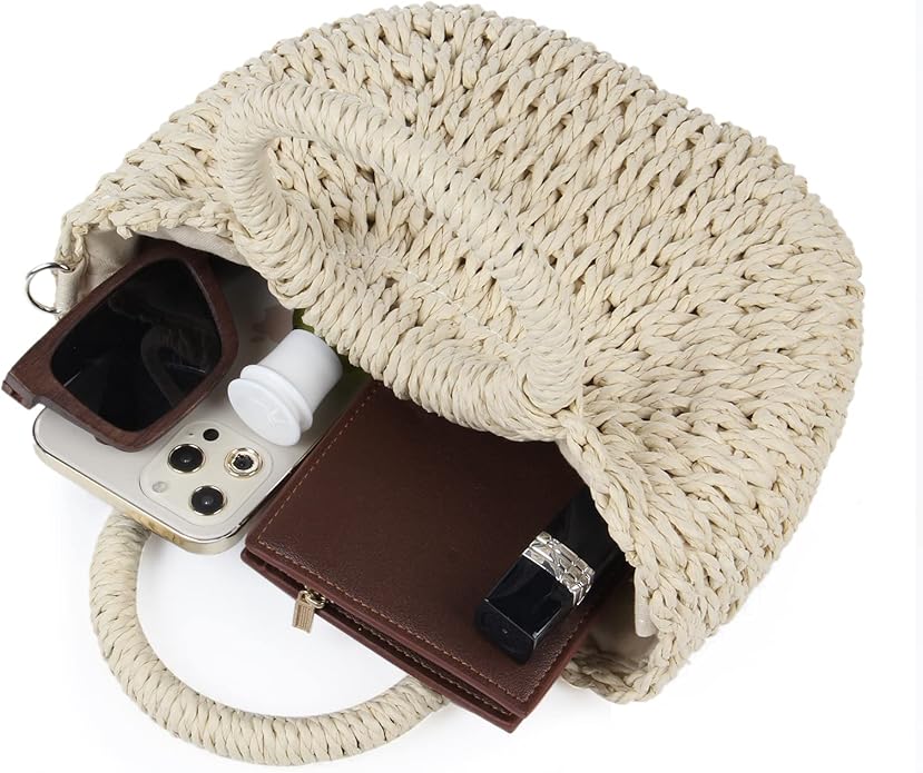 Hobo Strohtasche - Handtasche - Umhängetasche