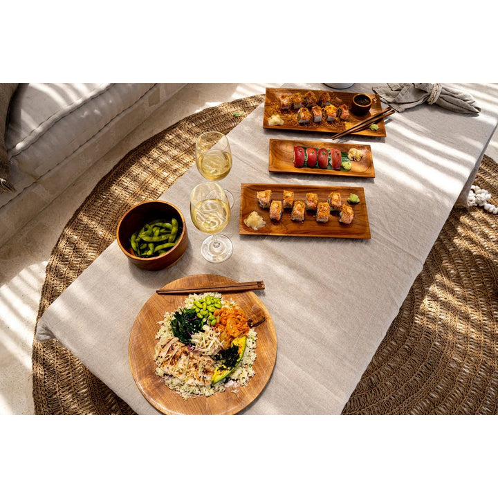 TEAK SUSHI Platte M - Servierplatte - Dekoablage