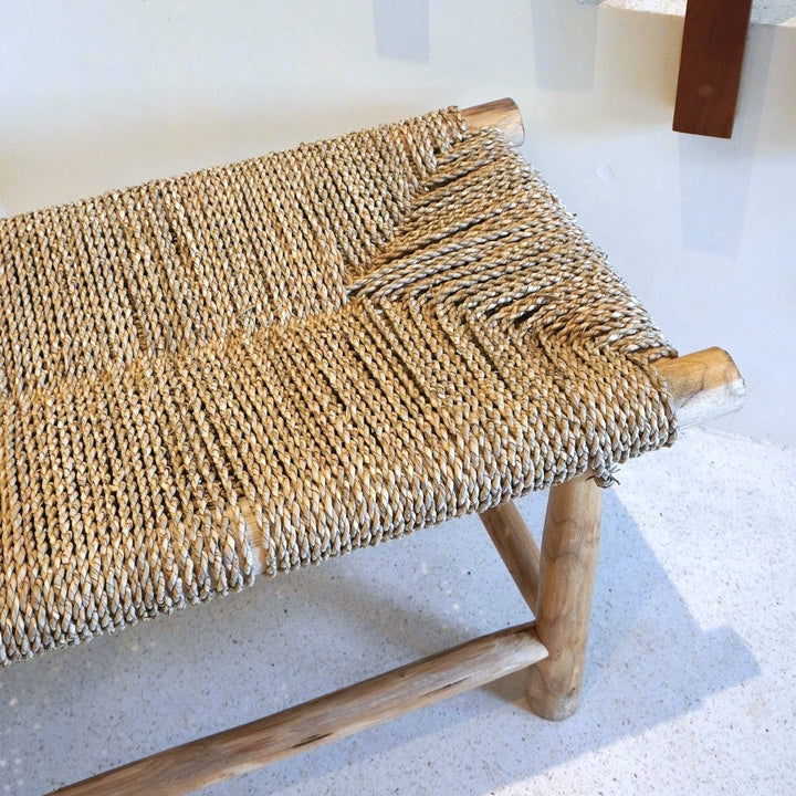 Sitzbank SUNGAI - dekorativer Boho Beistelltisch - Hocker