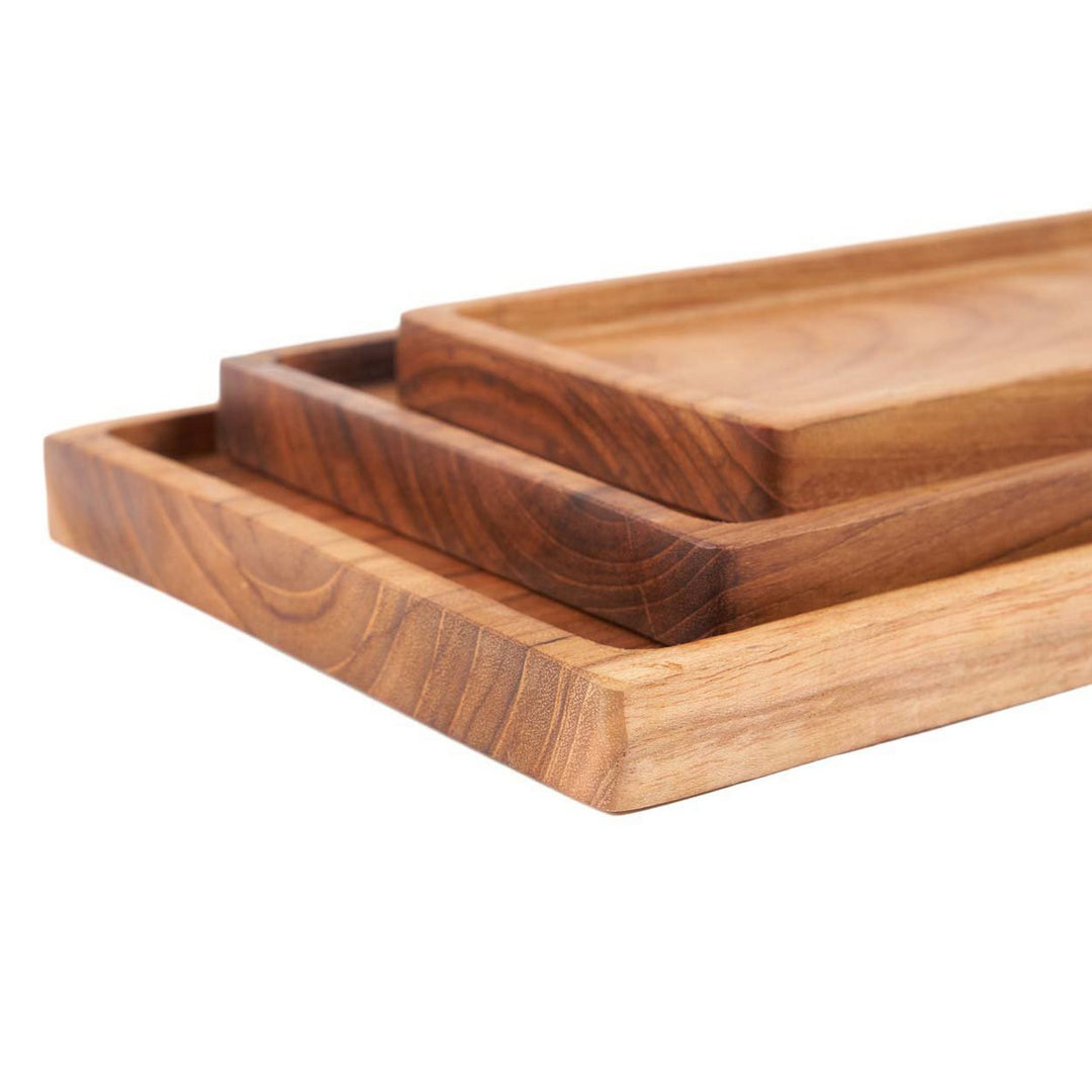 GORMANDIZE Tablett S - Teakholz Dekotablett