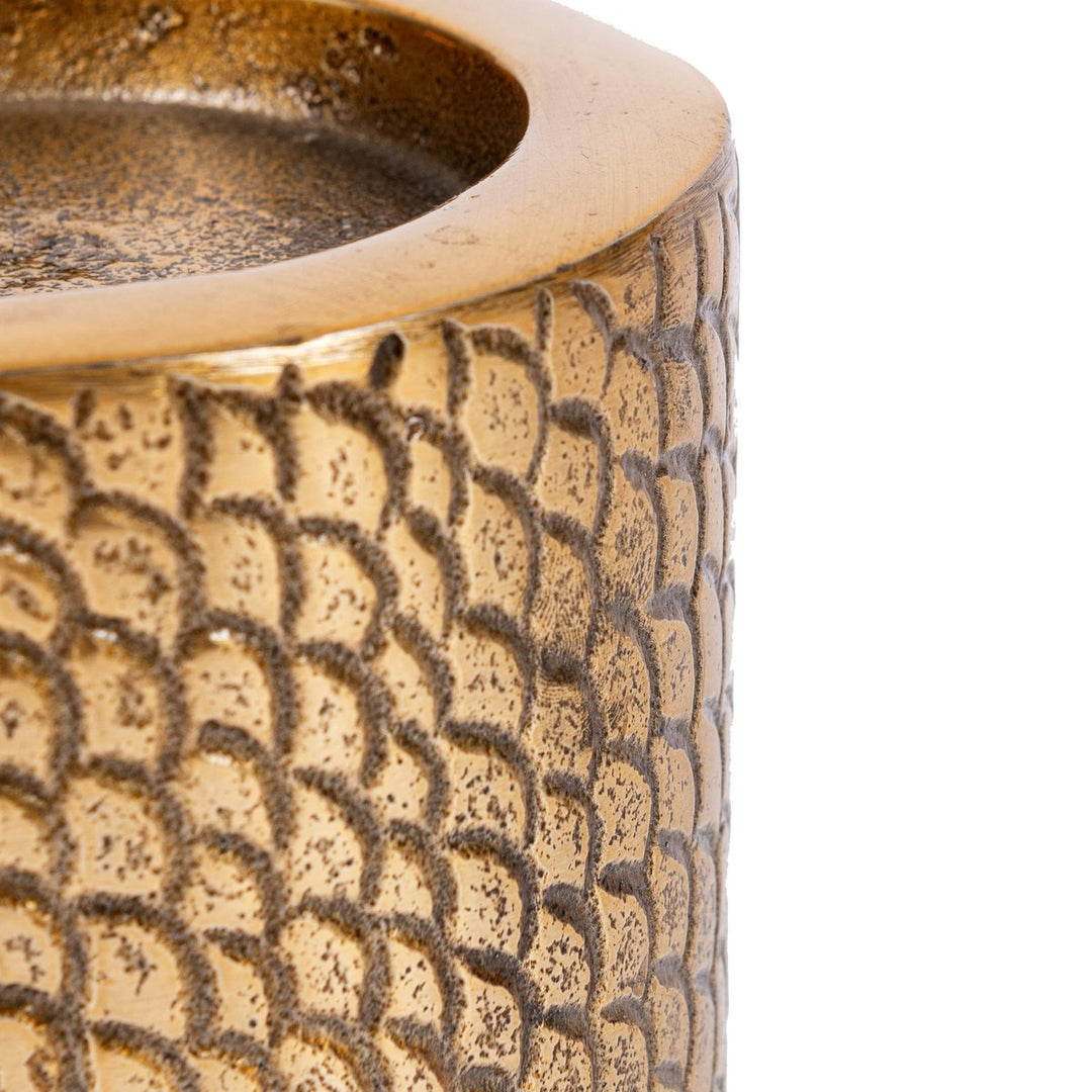 CROCO Kerzenhalter Windlicht - Messing L