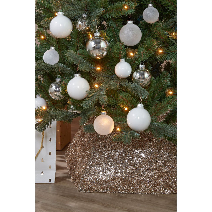 Ständerabdeckung - Weihnachtsbaum Korb - eckig - Gold