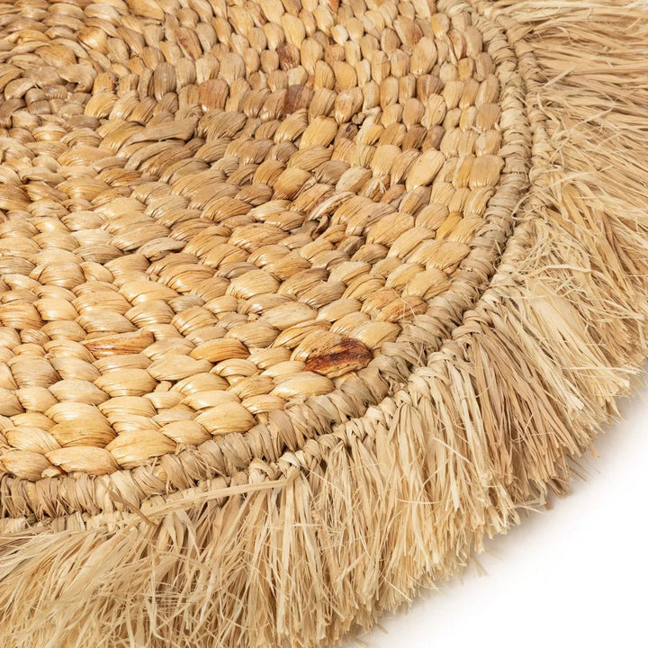 WATERHYACINTH RAFFIA Tischset mit Fransen - Platzset - Wanddeko
