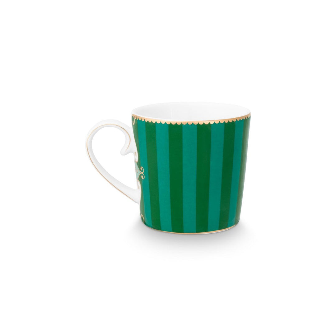 Tassen klein 2er-Set LOVE BIRDS MEDALLION Stripes GREEN