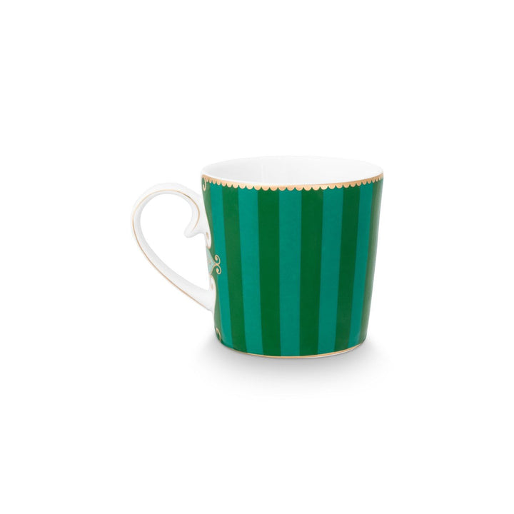 Tassen klein 2er-Set LOVE BIRDS MEDALLION Stripes GREEN