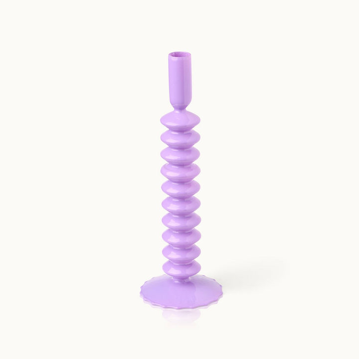 Kerzenständer Glas ZICKZACK LAVENDER