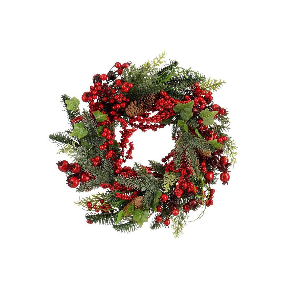 Kranz "Norah" - Weihnachtsdeko mit Tannengrün & Beeren - Ø40cm