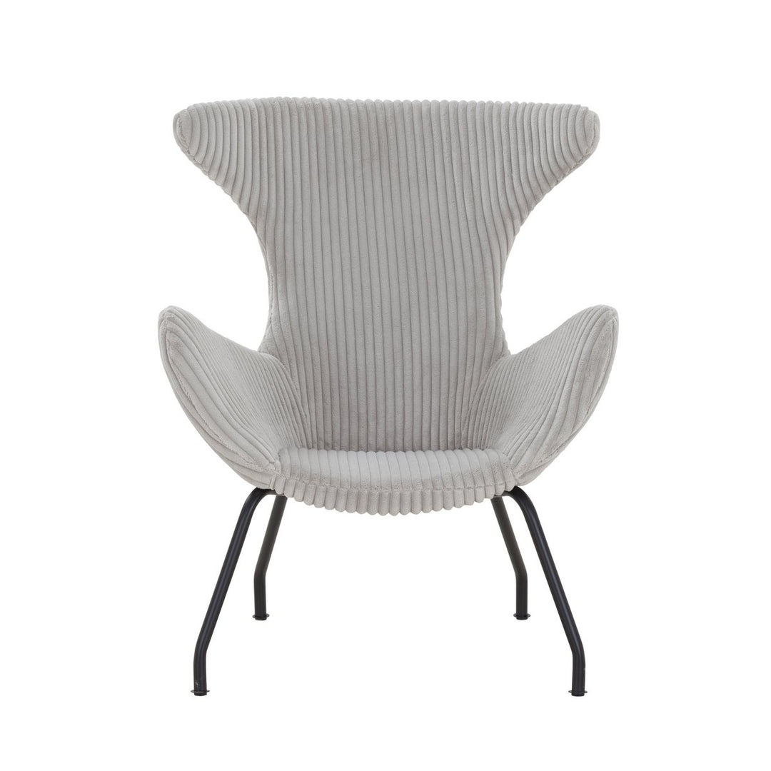 Sessel TERJE - Relaxsessel mit Armlehnen - Cord Textrur Grau