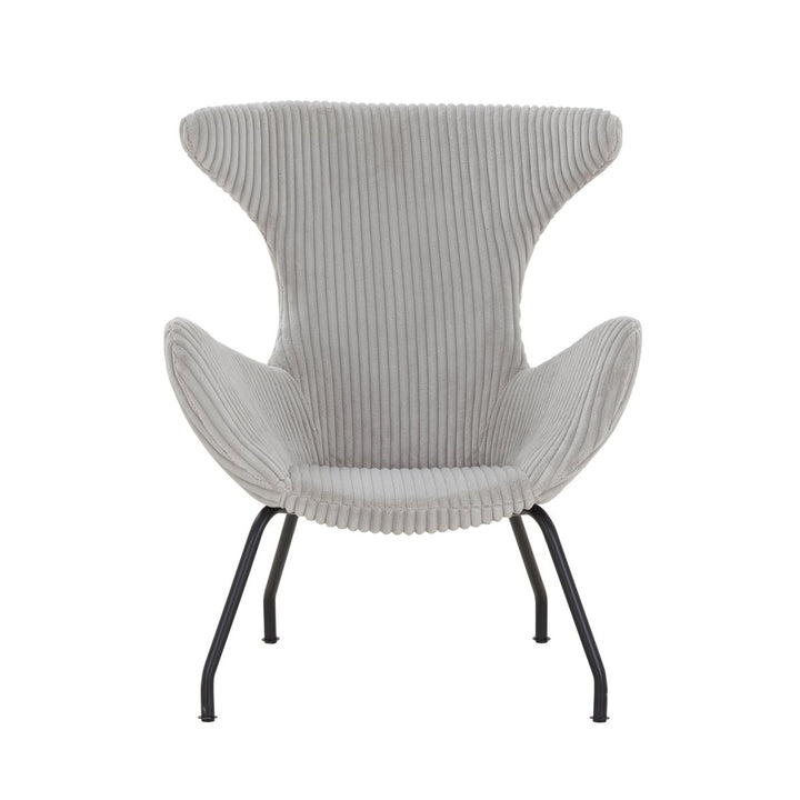 Sessel TERJE - Relaxsessel mit Armlehnen - Cord Textrur Grau