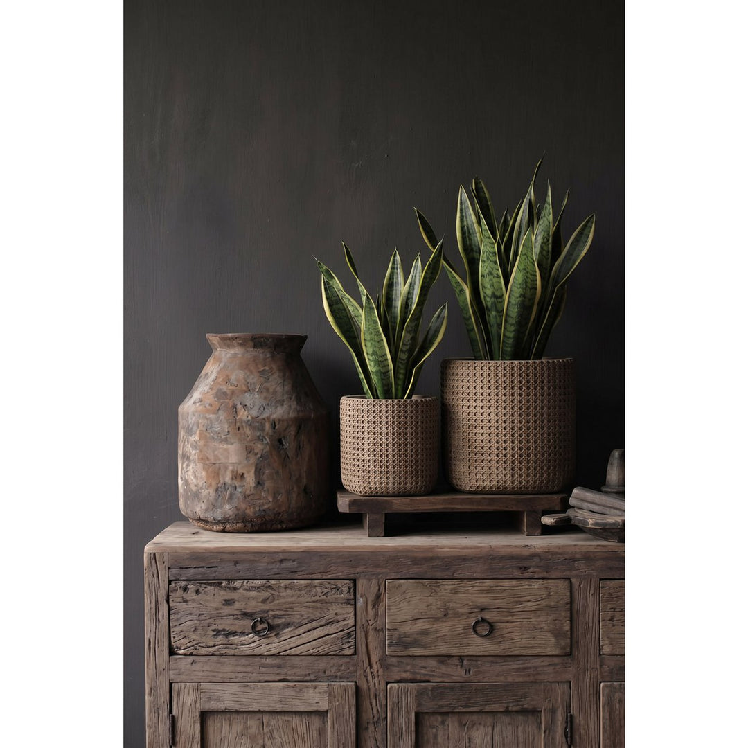 RATTANROCK Pflanzkübel M - Pflanztopf - Dekotopf
