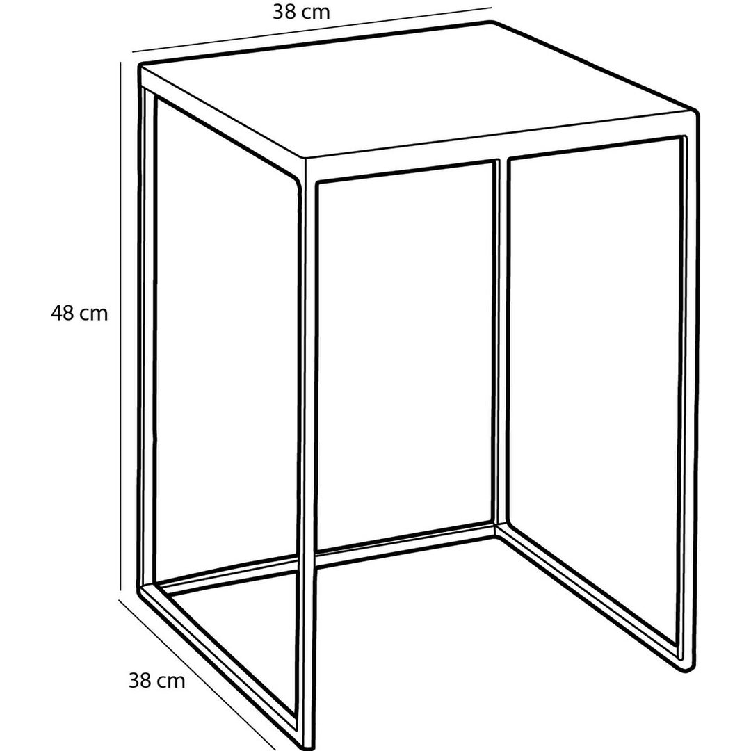 Beistelltisch für den Außenbereich – 2er-Set – Metall – Grün