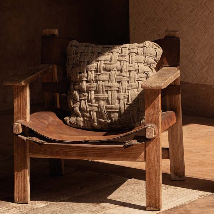 LINEN CROSIER Kissenbezug - Leinen Natur 50x50
