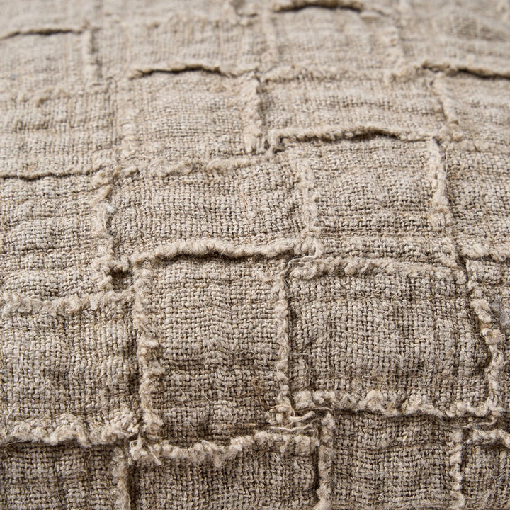 LINEN DAMIER Kissenbezug - Leinen Natur 50x50