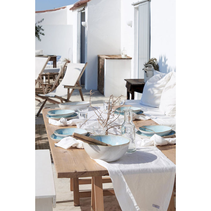 Servierschale Eivissa, Casafina SEABLUE - 2er Set - Keramikschale in Meeresoptik | Dekorative Schale für Küche & Tisch
