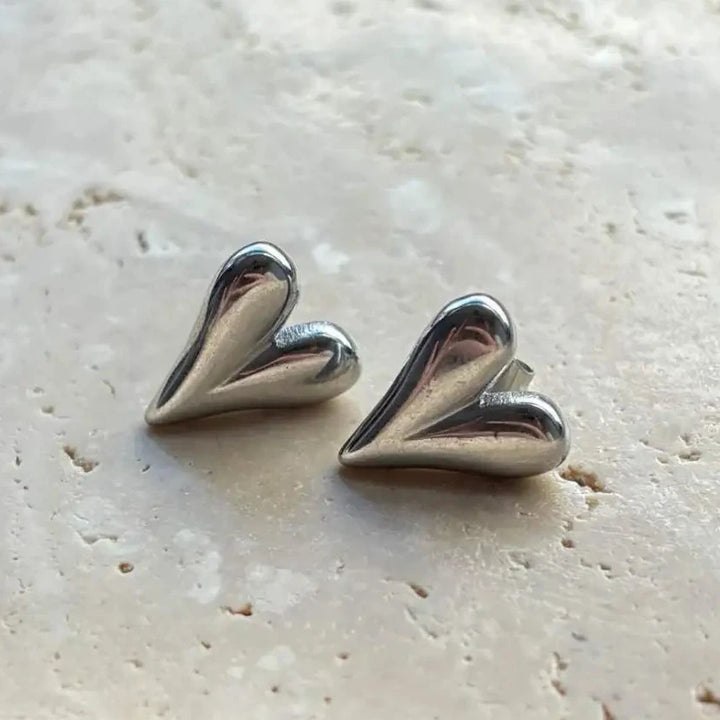 Ohrringe - Ohrstecker Herz - Silber