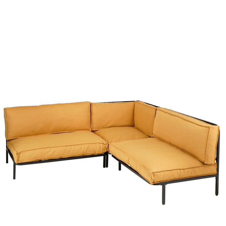 Celo Lounge-Sofa – Metall – Schwarz