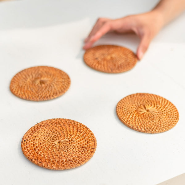 Handgefertigte Untersetzer Sets TIBU - Boho Deko Coaster