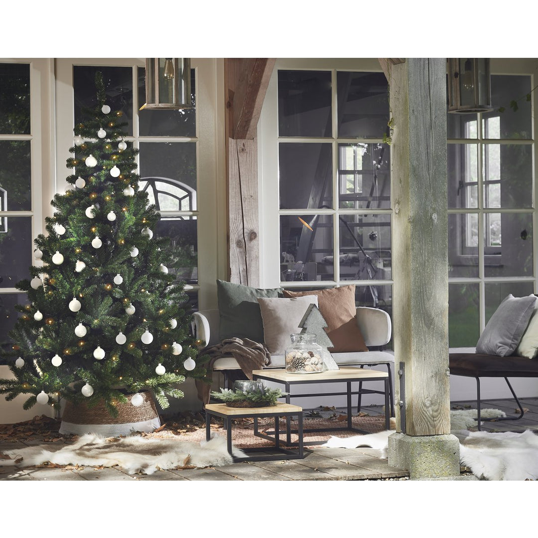 Weihnachtsbaum Korb – H26 x Ø58 cm – Seegras – Weiß