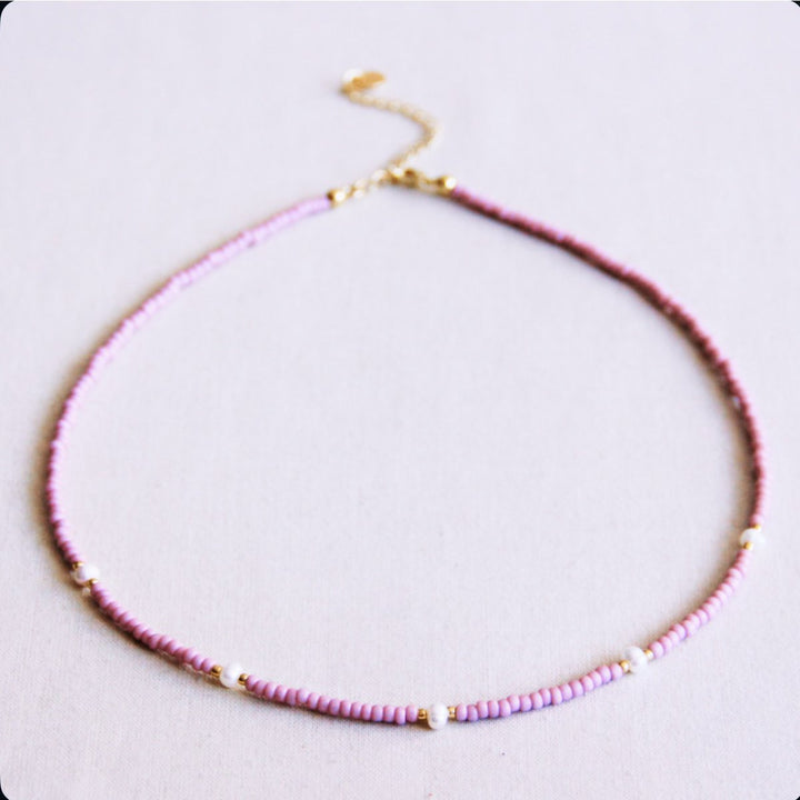 Halskette - Miyuki-Perlen - Pearl Blush