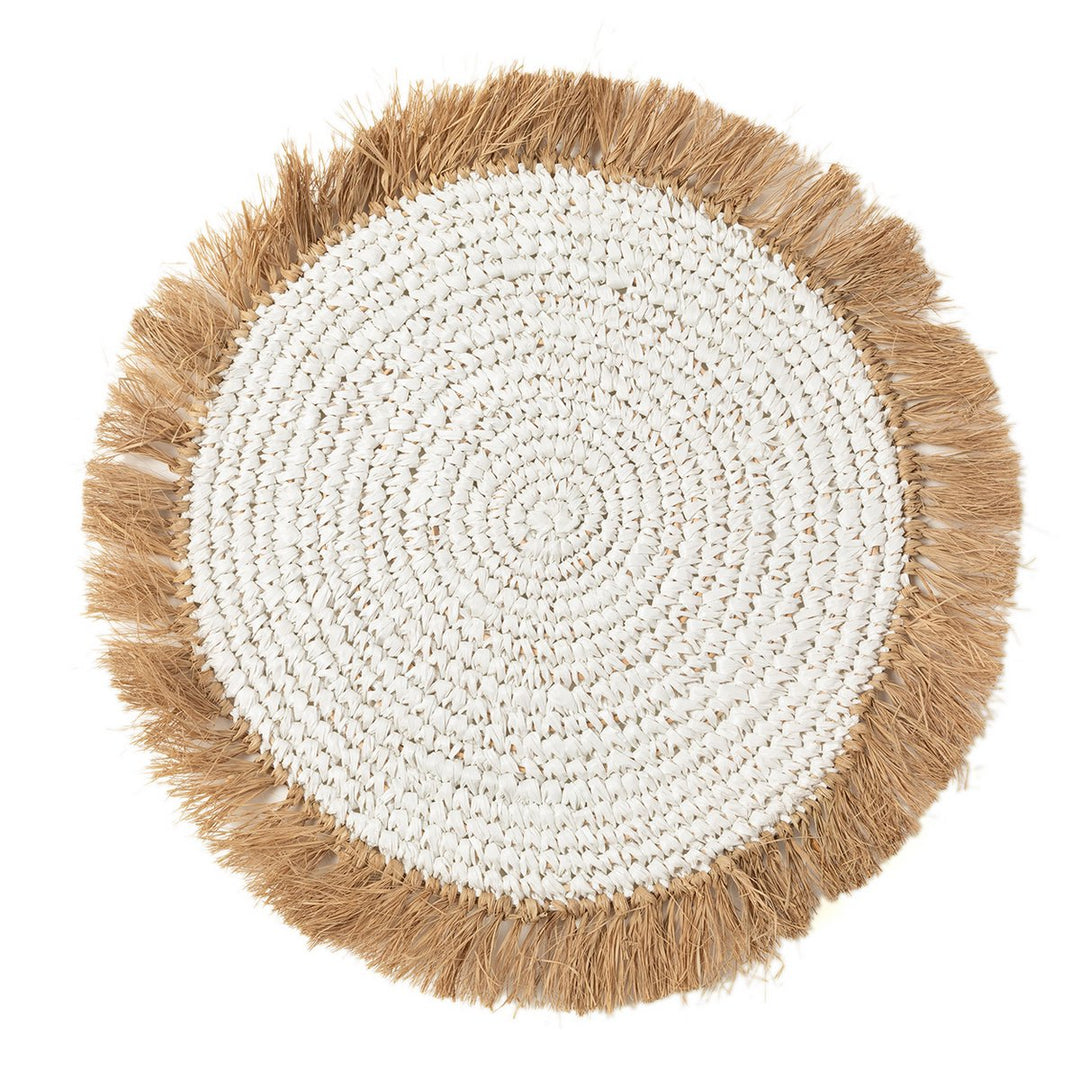 WATERHYACINTH RAFFIA Tischset mit Fransen - Platzset - Wanddeko