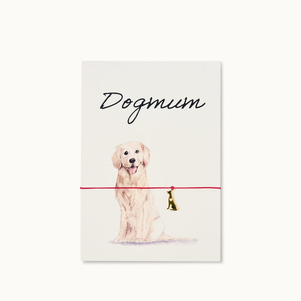 Grußkarte mit Armband: Dogmum - Goldie