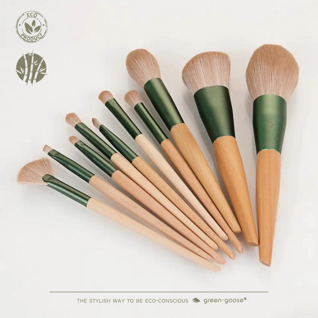 Make-up Pinsel - 10er-Set im Wildleder Etui