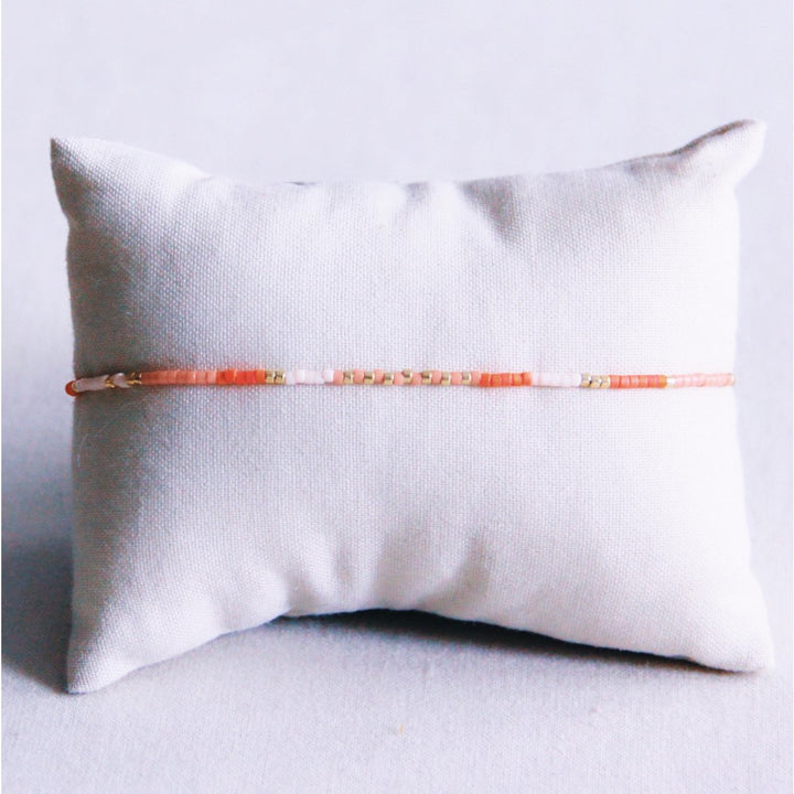 Armband - Miyuki-Perlen - Nude/Orange/Lachs