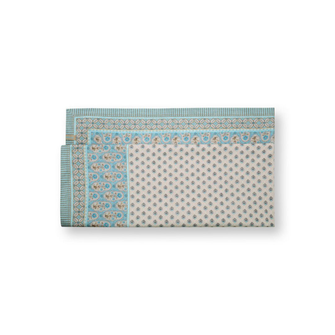 Tischdecke BLOOMING TALES Khaki-Blue 150x250cm